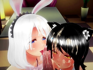 Black and milky &lbrack;3D Hentai&comma; 4K&comma; 60FPS&comma; Uncensored&rsqb;